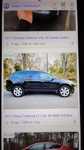 2017 Chevy traverse 150k 7,500 nice suv