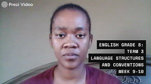 English grade 8: term 3 Language structures and conventions Week 9-10