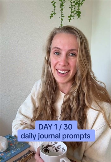 day 1/30 ✍🏼 daily journal prompts a simple journal prompt for when you don’t know what to write about. save write when you’re ready 🤍