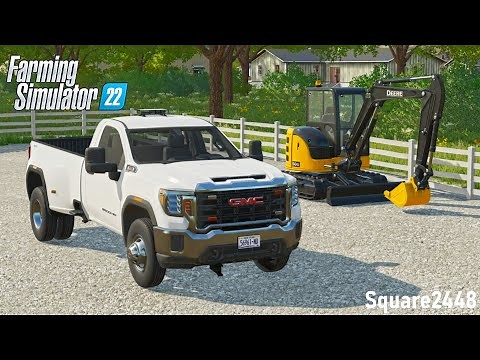 Buying My First GMC Truck! (GMC 3500HD) & Deere 50G | Landscaping | Farming Simulator 22