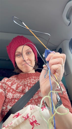 Magic loop knitting technique while knitting toe up socks