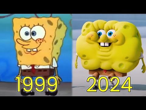 Evolution of SpongeBob SquarePants in Movies & TV (1999-2024)