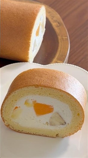 I Made a Classic Fluffy Roll Cake Because I Was Craving One♪ #RollCake #FruitRollCake #EasyBaking...
