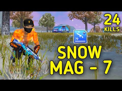 SOLO VS SQUAD || SNOW MAG-7🔥!!! UNBEATABLE GAMEPLAY WITH DANGEROUS MAG-7 || 99% HEADSHOT INTEL I5