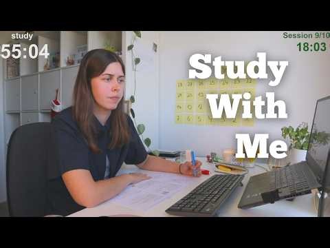 LIVE 3 HOURS Study With Me (50 min study + 10 break)