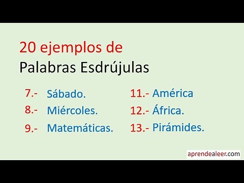 20 ejemplos de palabras esdrujulas para niños