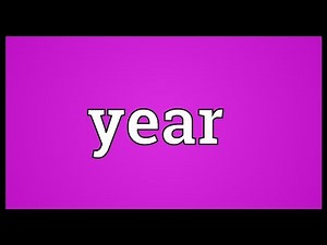 Year Meaning
