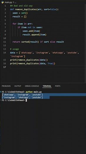 Stop Doing This to Remove Duplicates #python #codingtips