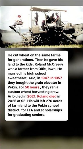 50 Years of Wheat Harvests. 270 Acres for Kids