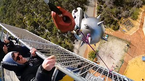 What happened when a 444kg wrecking ball hit bulletproof glass from 45 meters