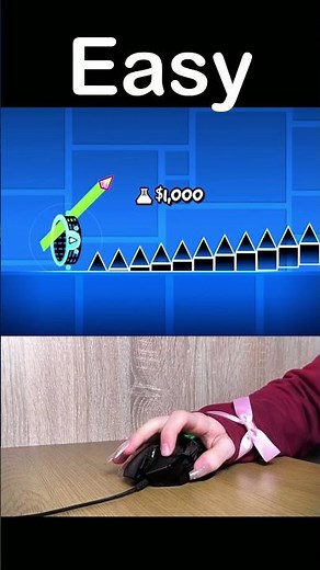 Can I Beat This IMPOSSIBLE Challenge For $1,000?? 🤔 #shorts #geometrydash