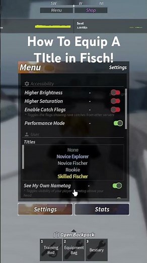 How To Equip a Title in Fisch! #roblox #fisch