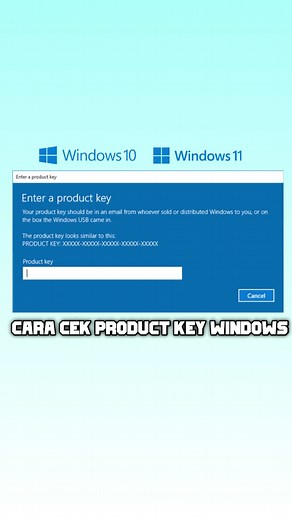 Cara Cek Product Key Windows Commandnya : wmic path softwareLicensingService get OA3xOriginalProductKey Semoga Bermanfaat Guys 😁 Next Bahas Apa Lagi Ya? #fyp #tutorial #windows