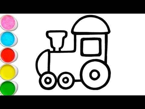 Engine 🚂 Drawing | step by step Engine drawing for beginners | How to draw a Train Engine drawing 