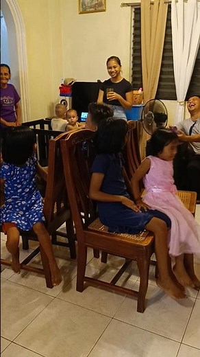 Musical chair game for the kids. They really had fun dancing . They did some other fun games too .