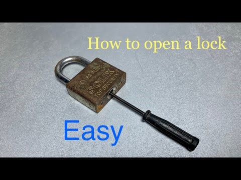 How to open a lock with screwdriver