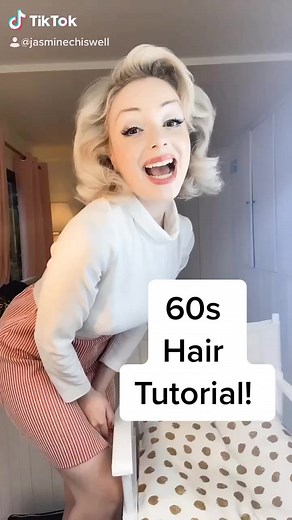 Quick 60s Hair Tutorial! 🤩 #keepingbusy #jasminechiswell #hairtutorial #60s #vintage #hairstyle