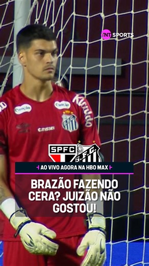 CERA DO GABRIEL BRAZÃO? 😳👂 O árbitro foi lá conversar e dar uma bronca no goleiro do Santos! São Paulo x Santos é AO VIVO AGORA na HBO Max : https://bit.ly/3N6b28d #PaulistãoNaHBOMax #FutebolBrasileiro | TNT Sports Brasil