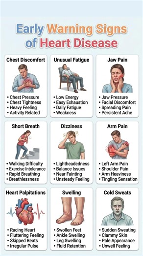 Early Warning Signs of Heart Disease You Should Never Ignore ❤️