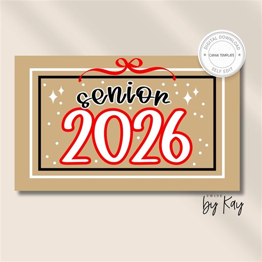 Congrats Grad 2026 | Seniors Graduation Painted Banner Template | Editable Banner Template | Class of 2026 Banner - Etsy Canada
