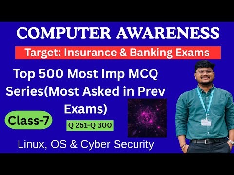 Computer Awareness | 500 Best MCQs | Class 7 | Insurance & Banking Exams | By Rohit Garg (AO)