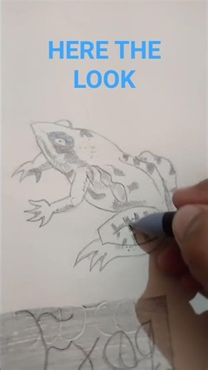Frog sketch drawing #viral #art #trending