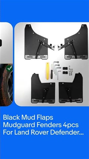 Black Mud Flaps Mudguard Fenders 4pcs For Land Rover Defender 110 2020-2023