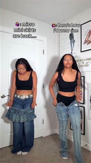 This or That: How to elevate your outfit with a micro mini skirt ❤️ Y2K edition!