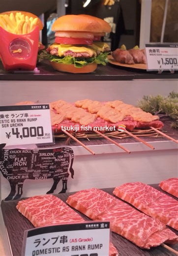 eating my way through Japan 🎏#japan #tsukijifishmarket #tokyo #streetfood #foodie