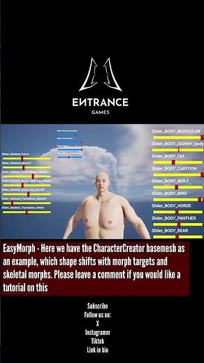 EasyMorph - Showcase Character Creation #unrealengine #3d #realtime #cc4 #reallusion #morph