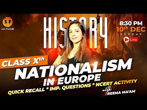 Nationalism In Europe (History) Class 10 SST | Social Science NCERT Live Board Exam with Reema Maam