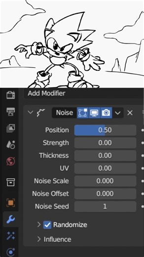 How to create line boil effects in Blender Grease Pencil | Micah Buzan Animation & Drawing