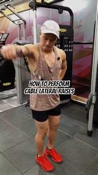 How to correctly set up and perform Cable Lateral Raises.#fitness #weightlifting #gym #gymlife