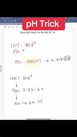 High-Yield pH Trick for Effective MCAT Prep