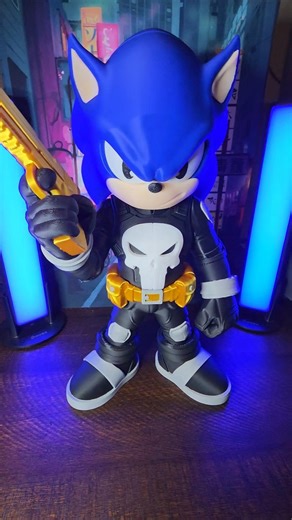 3D Printed Sonic x Punisher Figure