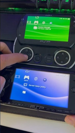 PSP Go vs PSP Slim - Boot Up Speed Comparison! #shortvideo #psp #shorts #short