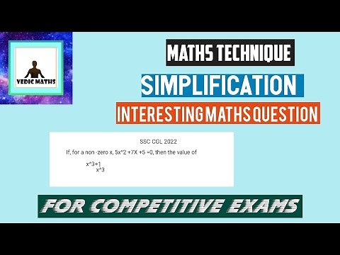 Interesting Maths Question | Simplification | For Competitive Exams