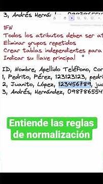 Primera Forma Normal 1FN con ejemplos, Normalizar DB
