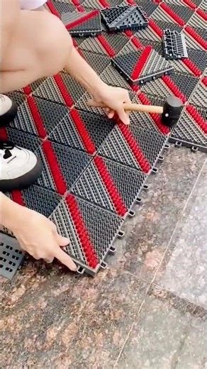 DIY Interlocking Floor Installation: Satisfying Home Upgrade! #shorts