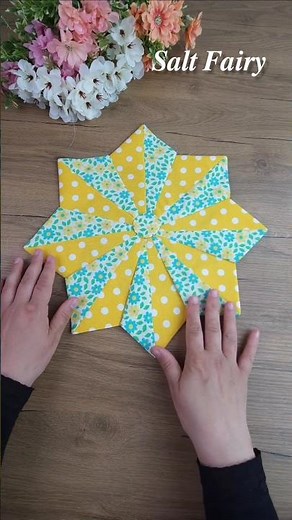 Star Quilt Coaster – Perfect for Scrap Fabrics #patchwork #diy