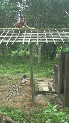 TIMELAPSE 200 Days of Abandoned Single Mother's Journey to Build a Bamboo House, START TO FINISH