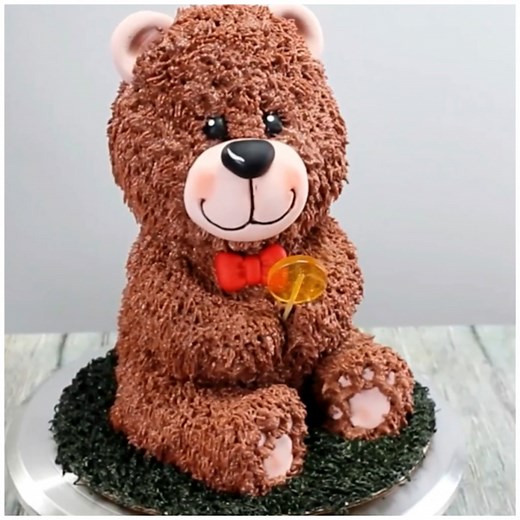 75K views · 405 reactions | How to make the cutest 3D Bear cake  | MetDaan Cakes | Facebook