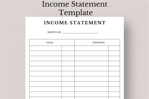 Printable Income Statement Tracker | Small Business Profit & Loss Sheet (PDF) - Etsy Australia