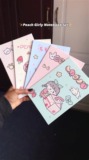 diecuts mart gift shop™️ | Cutest Peach Girly Notebook Set 🌷✨ | Instagram