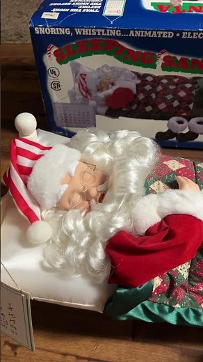 Telco ~ Vintage (1992) Christmas Santa Animated Sleeping Snoring Whistling