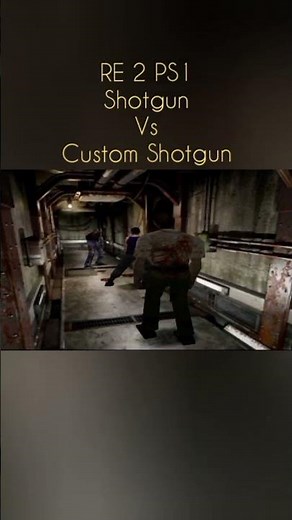 RE 2 1998 Shotgun Vs Custom Shotgun #residentevil2leon #ps1