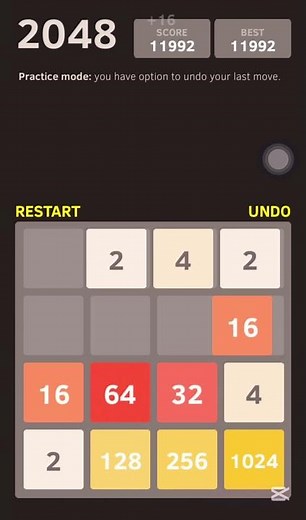 How to win 2048 game without hack #2048 #games #win2048tile