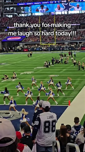 this prank just cracks me up!!! @Dallas Cowboys Cheerleaders @Kleine #dallascowboyscheerleaders #cheerleader #thunderstruck #dcc #prank