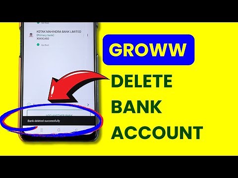 How to Delete or Remove Bank Account in Groww Application?