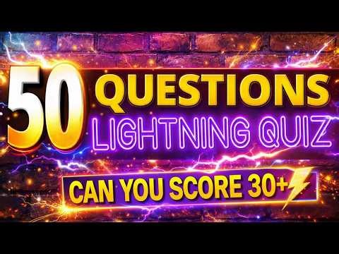 50 RAPID FIRE Trivia Quiz Questions in 8 Minutes! ⚡ SCORE 30+